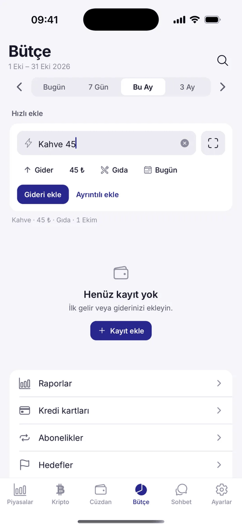 FinansX: budget with quick entry